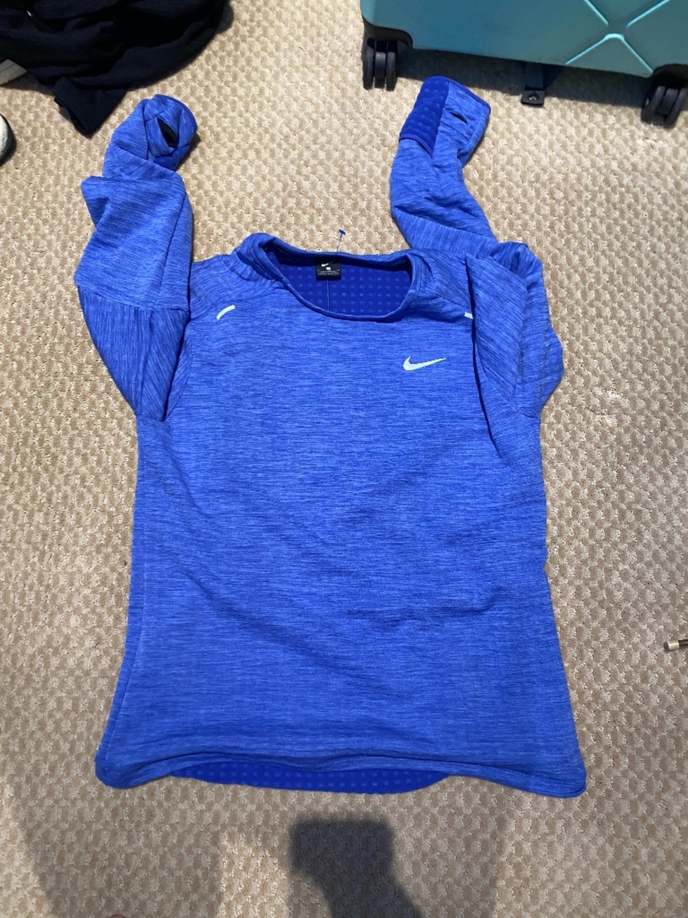Nike blue running large top long sleeve Nike Sphere 3.0 Element Crew (CU6083-430